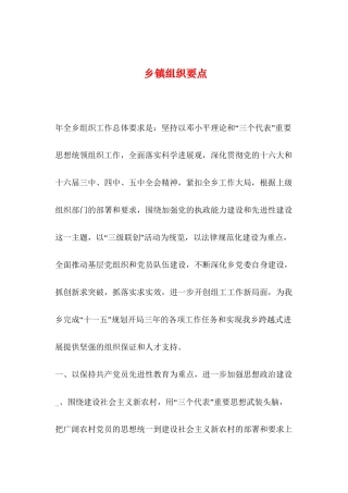 2024年整理乡镇组织要点