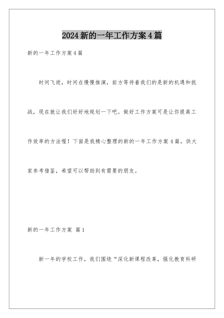 2024年新的一年工作计划4篇_第1页