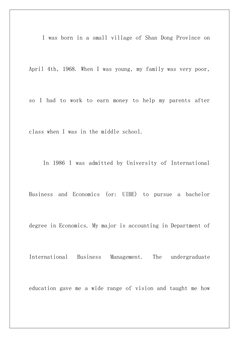 2024年有关大学生英文自我介绍合集8篇_第2页