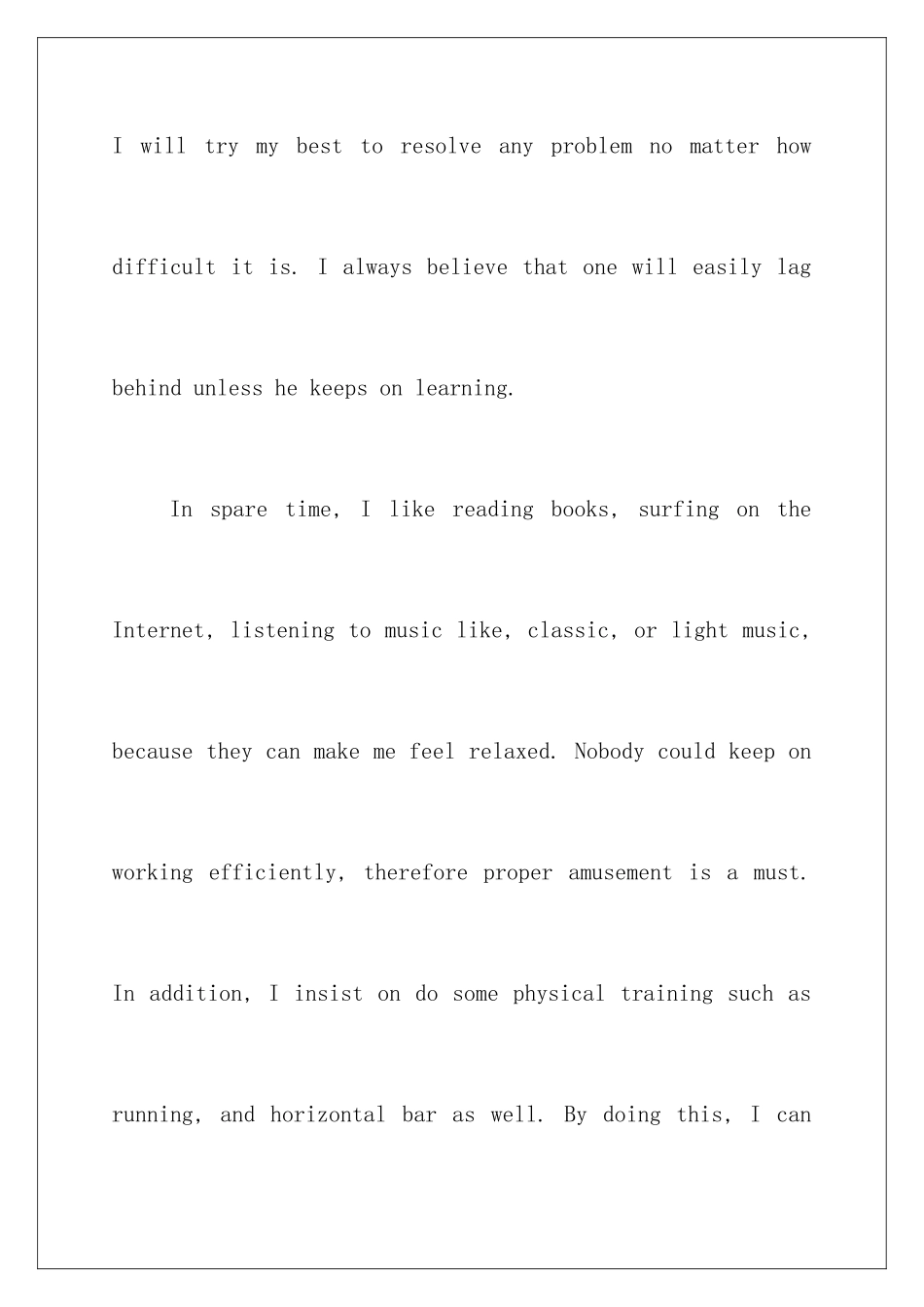 2024年有关简单的英文自我介绍范文6篇_第3页