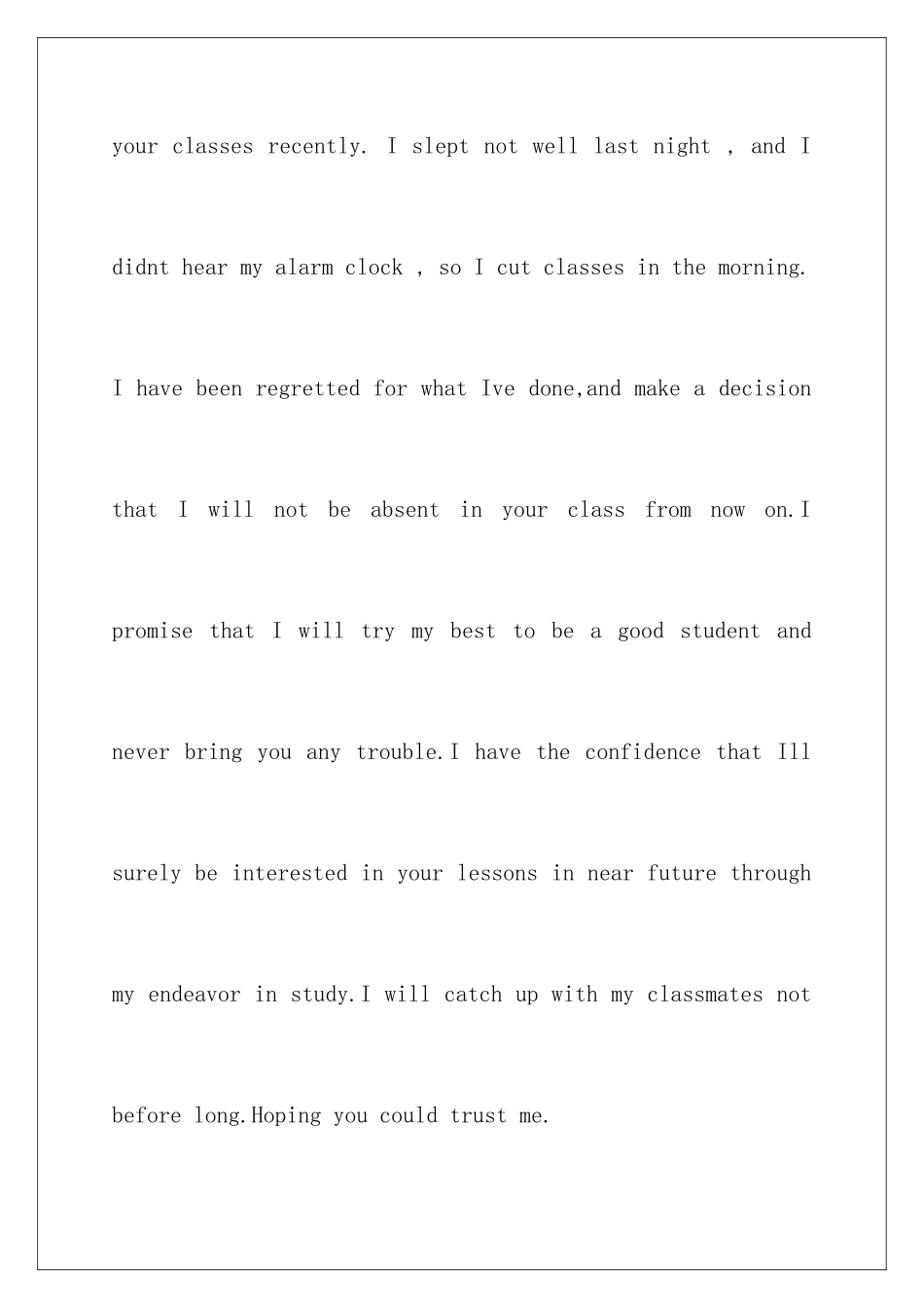 2024年有关英文道歉信集锦六篇_第2页