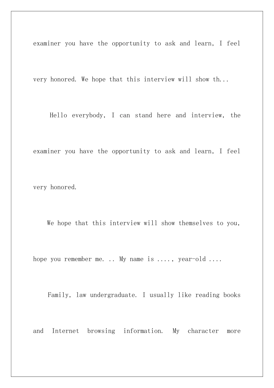 2024年有关面试英文自我介绍范文集锦10篇_第2页