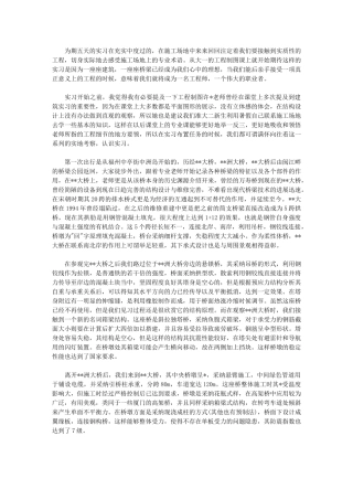 2024年桥梁专业实习总结