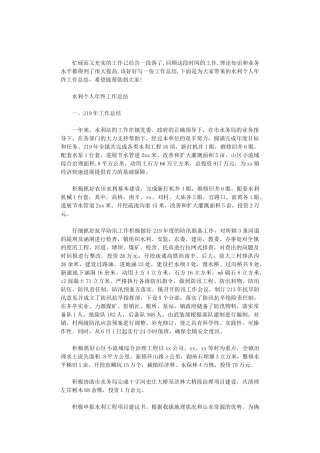 2024年水利个人年终工作总结