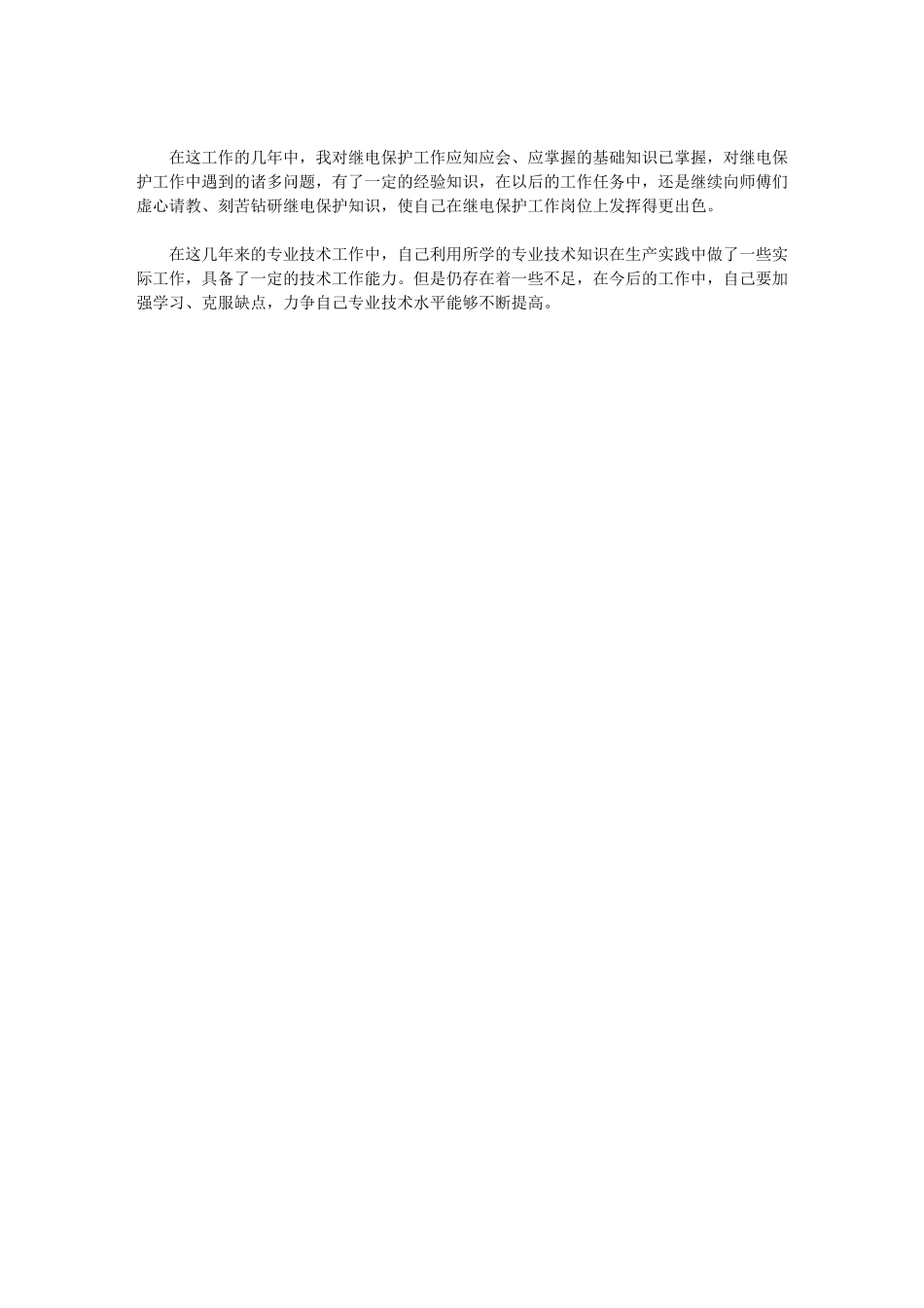 2024年电力专业技术年度个人总结例文_第2页