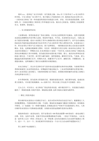 2024年电厂运行人员技术个人工作总结