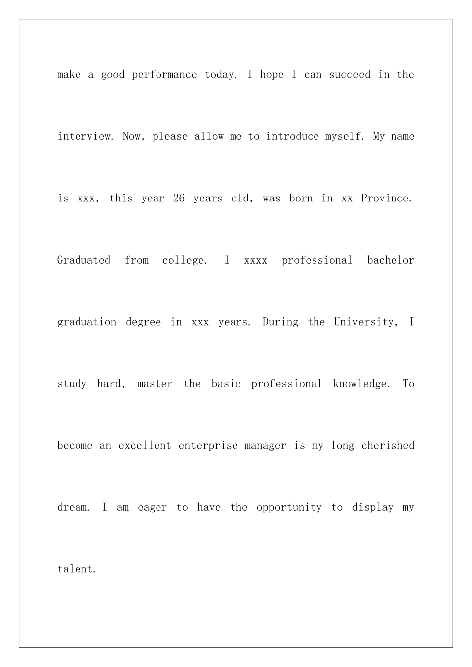 2024年研究生面试英文自我介绍模板十篇_第2页