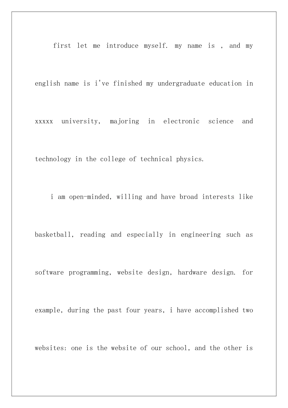 2024年研究生面试英文自我介绍锦集6篇_第2页
