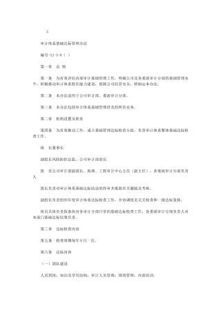 2024年经典案列：内部审计审计体系基础管理达标管理办法
