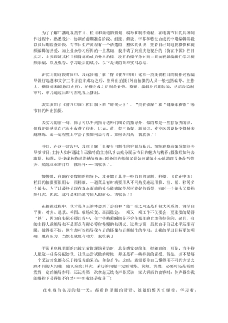 2024年编导专业实习总结例文