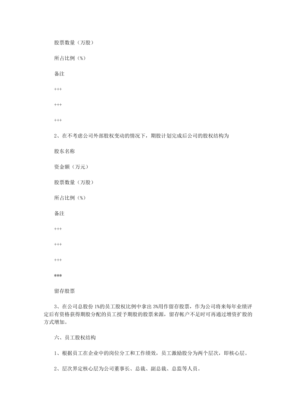 2024年股份公司股权方案_第2页