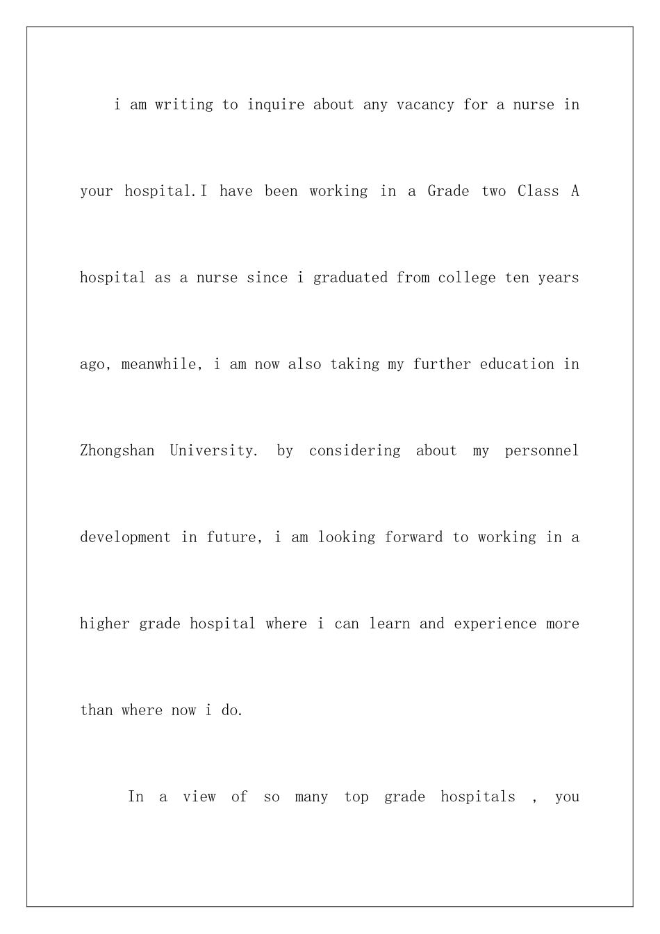 2024年英文求职信八篇_第2页