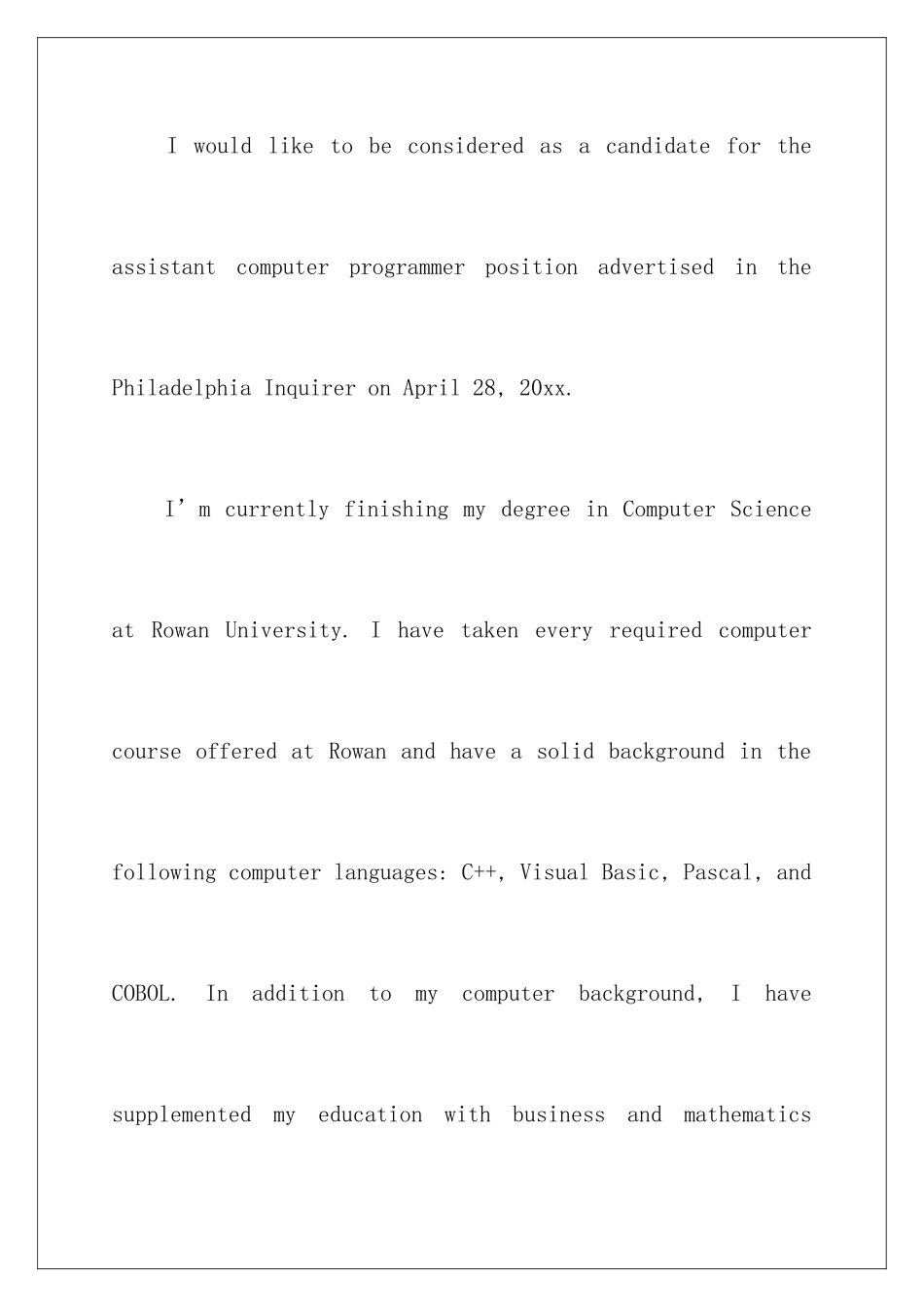 2024年英文求职信范文锦集10篇_第2页