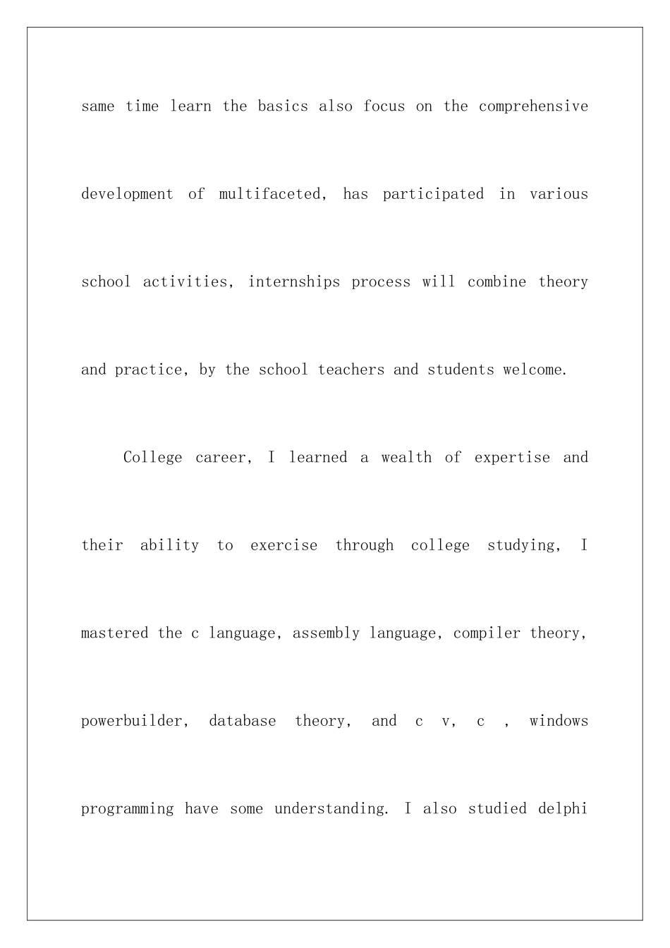 2024年英文求职信集合五篇_第3页