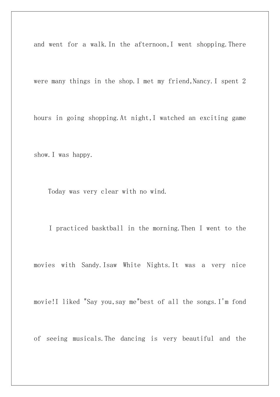 2024年英语日记作文汇总十篇_第2页