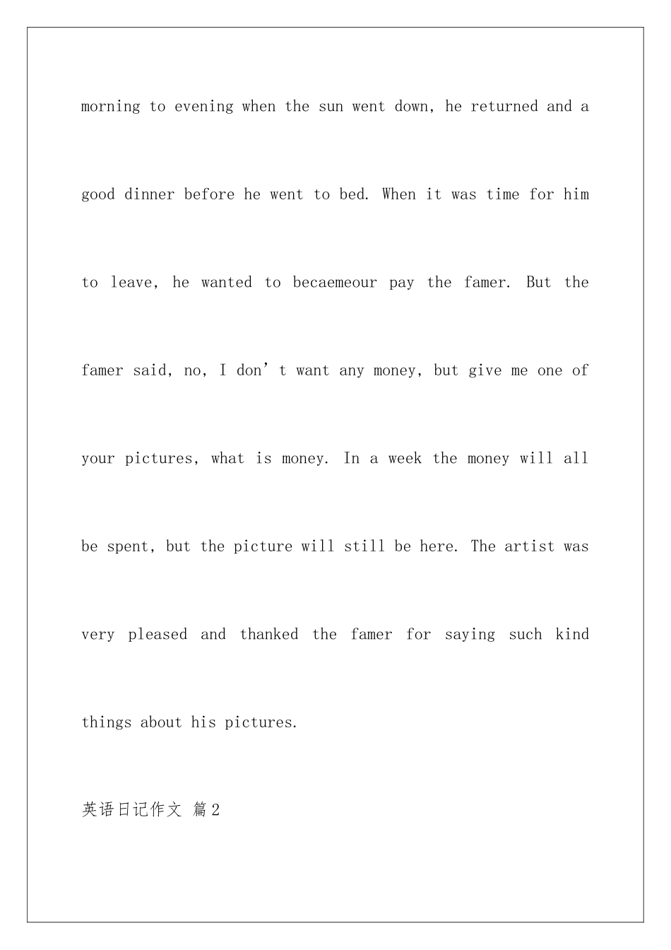 2024年英语日记作文集合七篇_第2页
