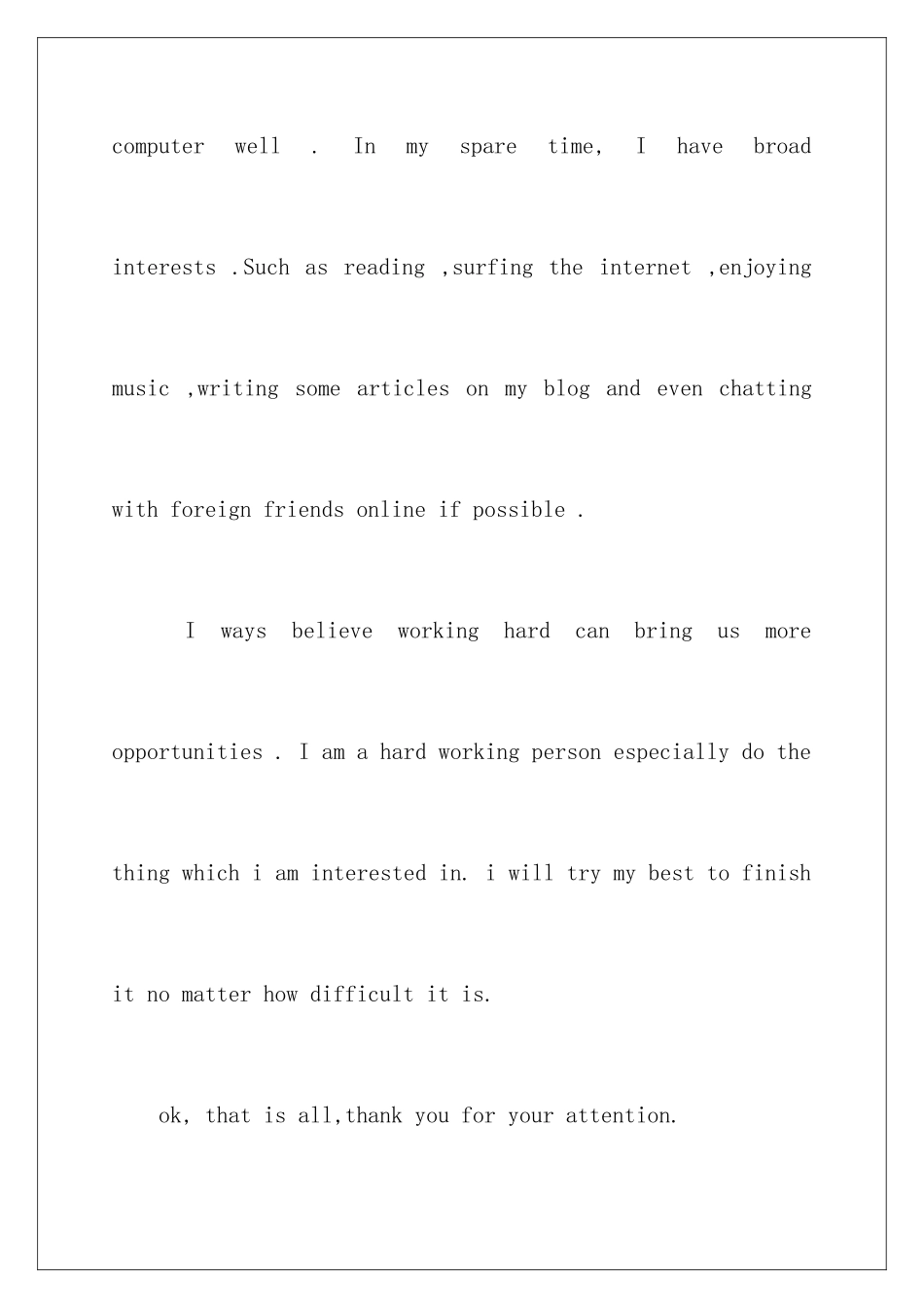 2024年英语自我介绍作文集锦9篇_第3页