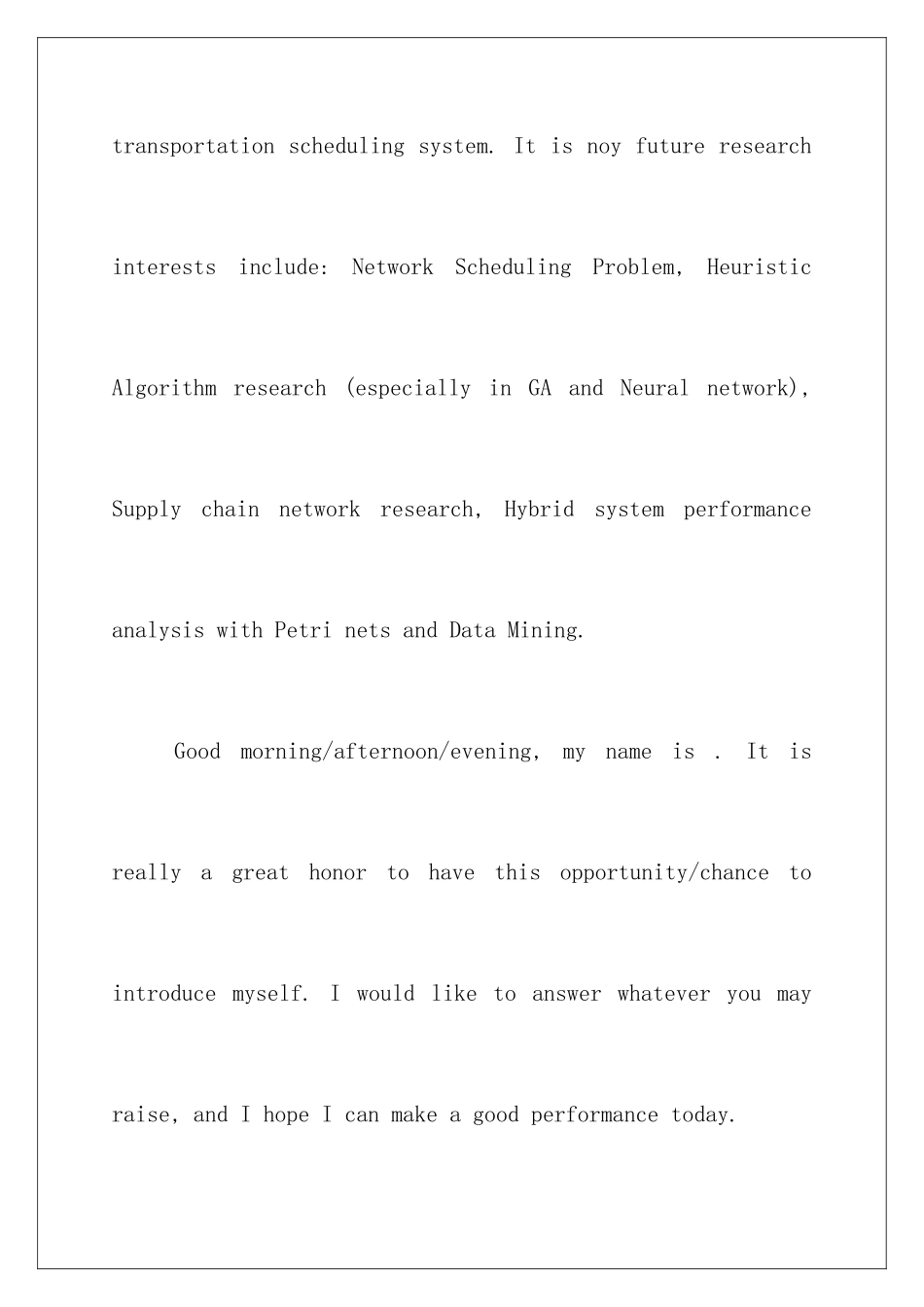 2024年英语自我介绍演讲稿_第2页