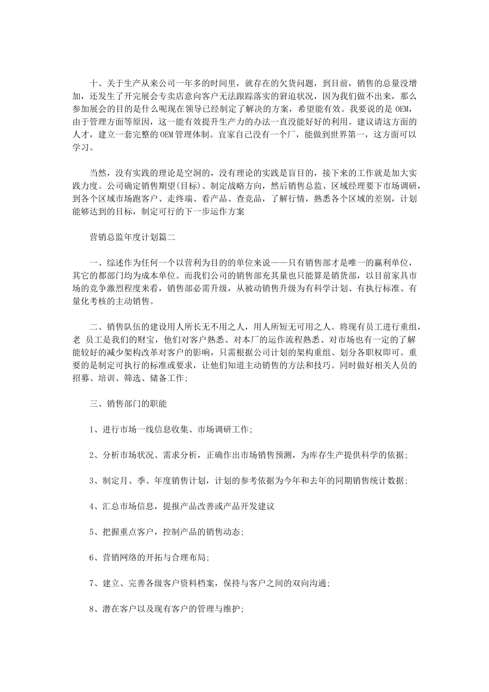 2024年营销总监年度计划｜营销总监工作计划_第3页