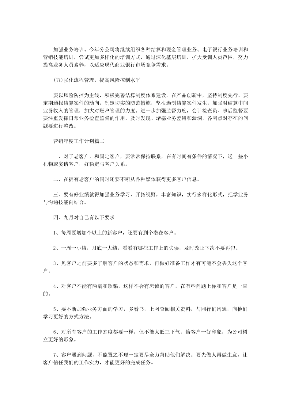 2024年营销年度工作计划营销计划模板_第3页