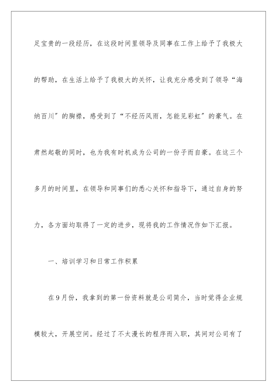 2024年转正工作总结集合九篇_第2页