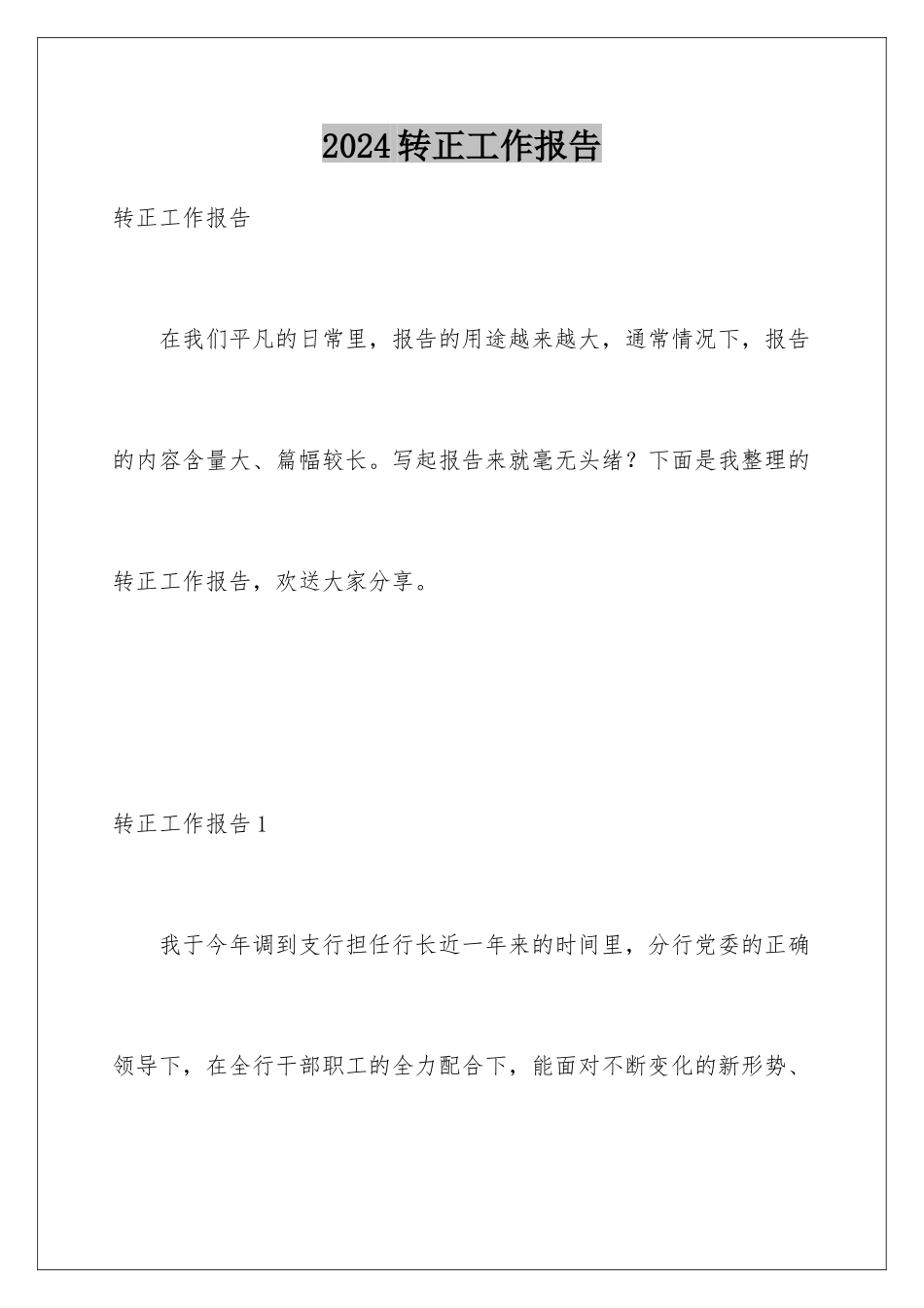 2024年转正工作报告_第1页