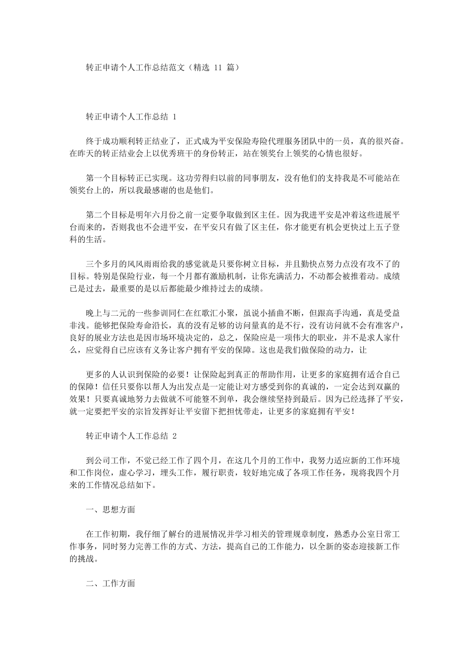 2024年转正申请个人工作总结例文_第1页