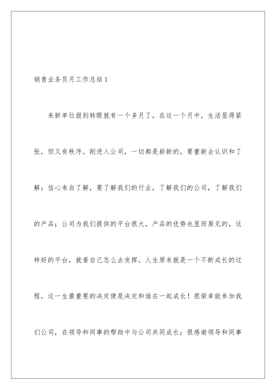 2024年销售业务员月工作总结_第2页