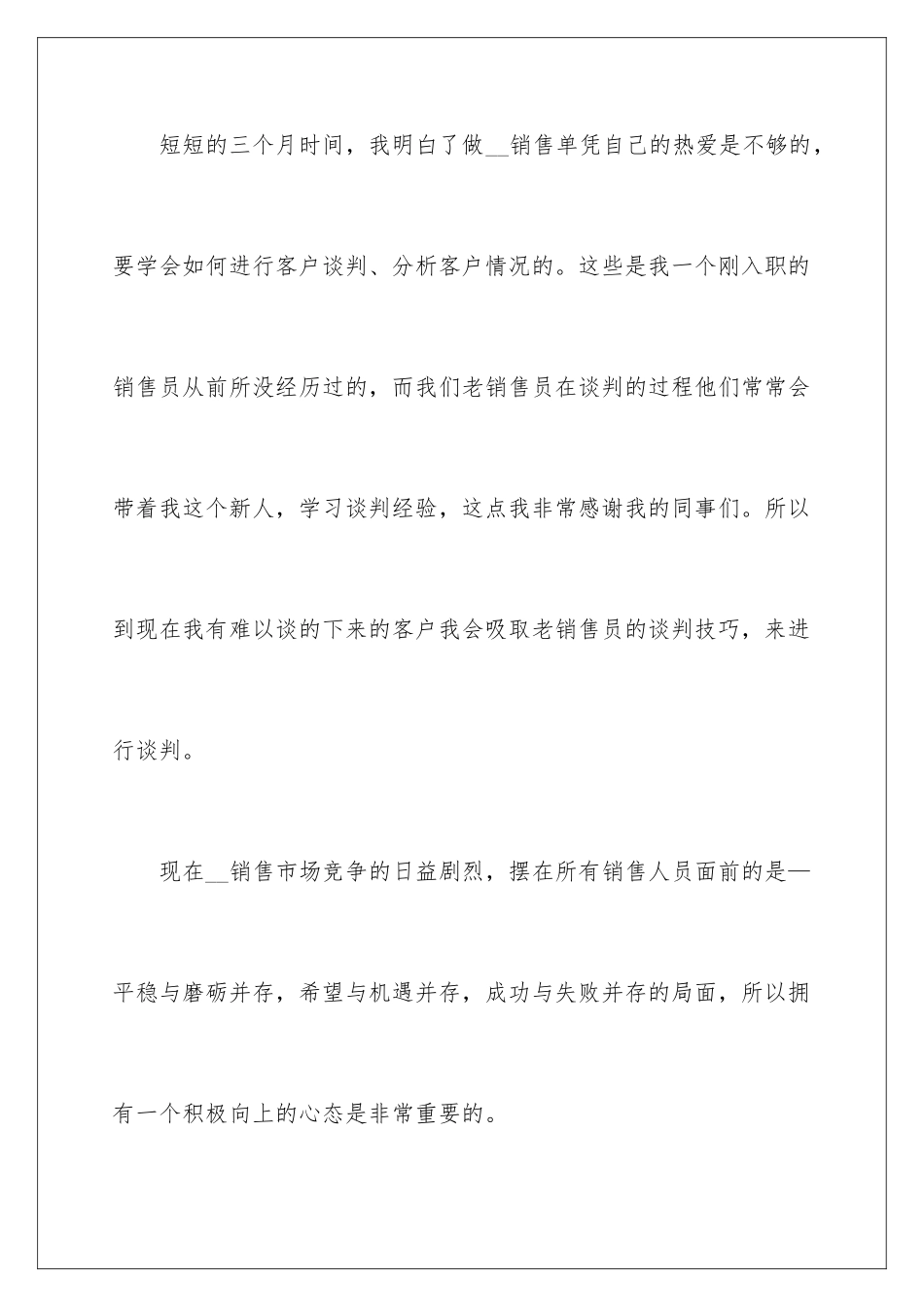 2024年销售员试用期转正工作总结_第3页