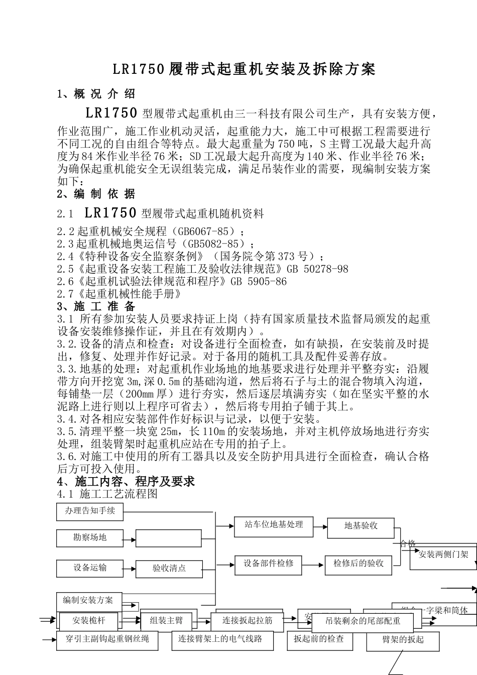750吨履带吊组装和拆装方案汇总_第1页