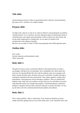 effective--oral-presentation-Script-关于出色演讲的讲稿