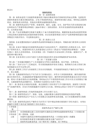 GMP2024附录9-放射性药品