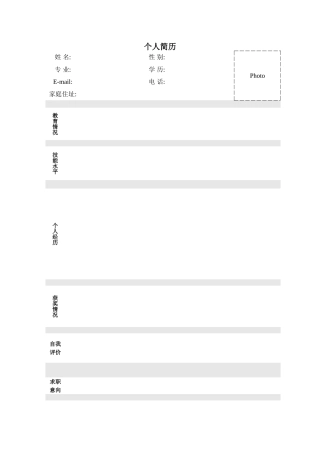 HR喜欢的简历--模版