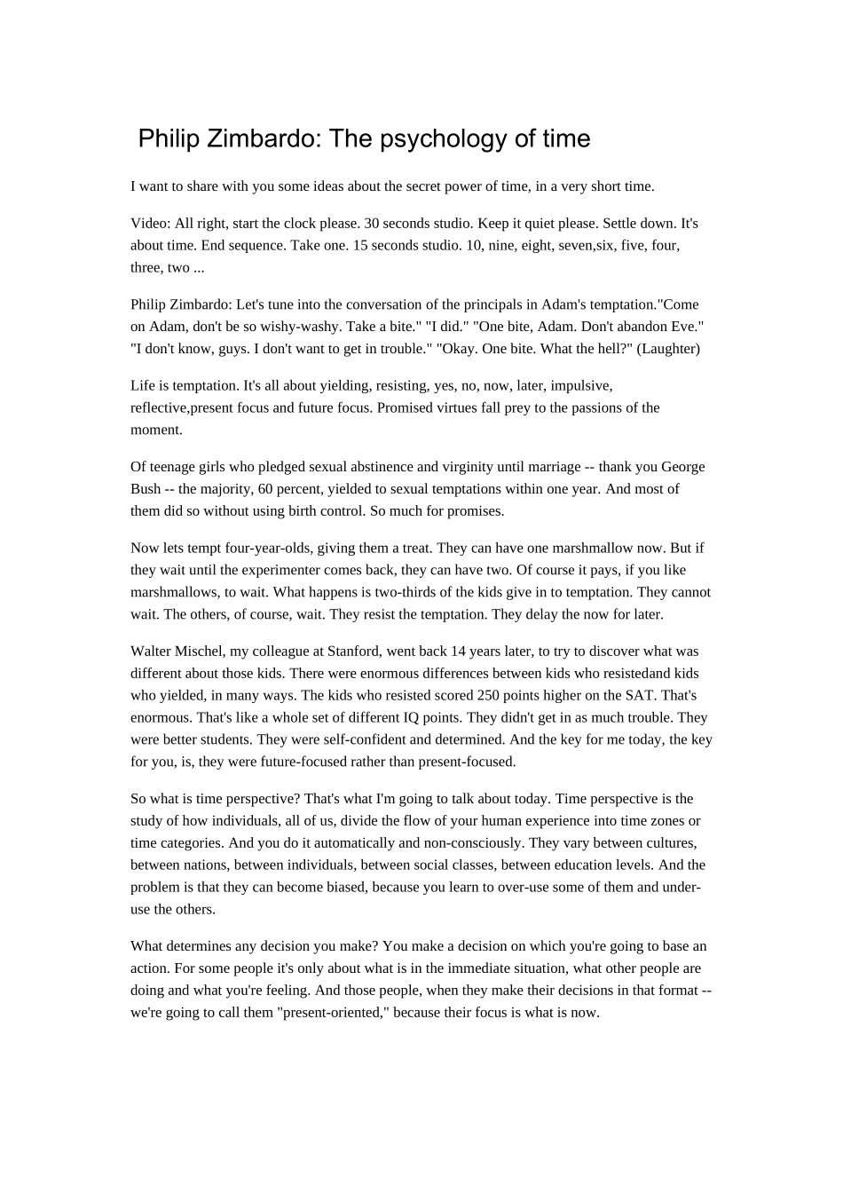 TED演讲-健康的时间观念_第1页