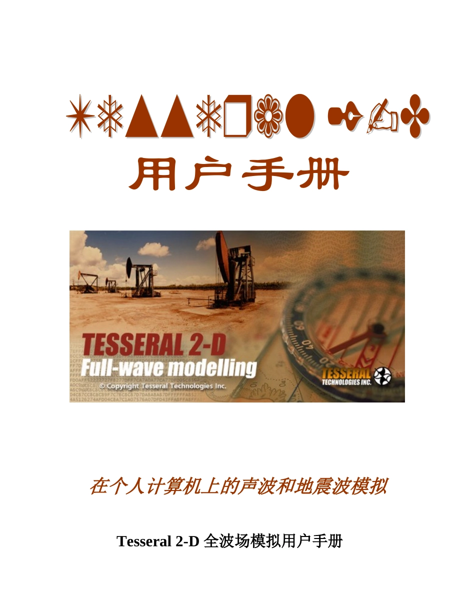 Tesseral2-D全波场模拟用户手册-2分解_第1页