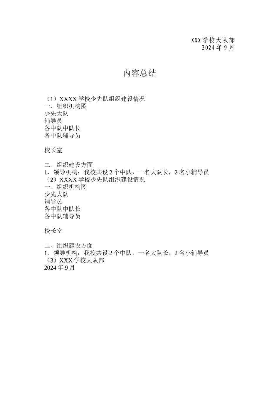 XXX学校少先队组织建设情况_第3页