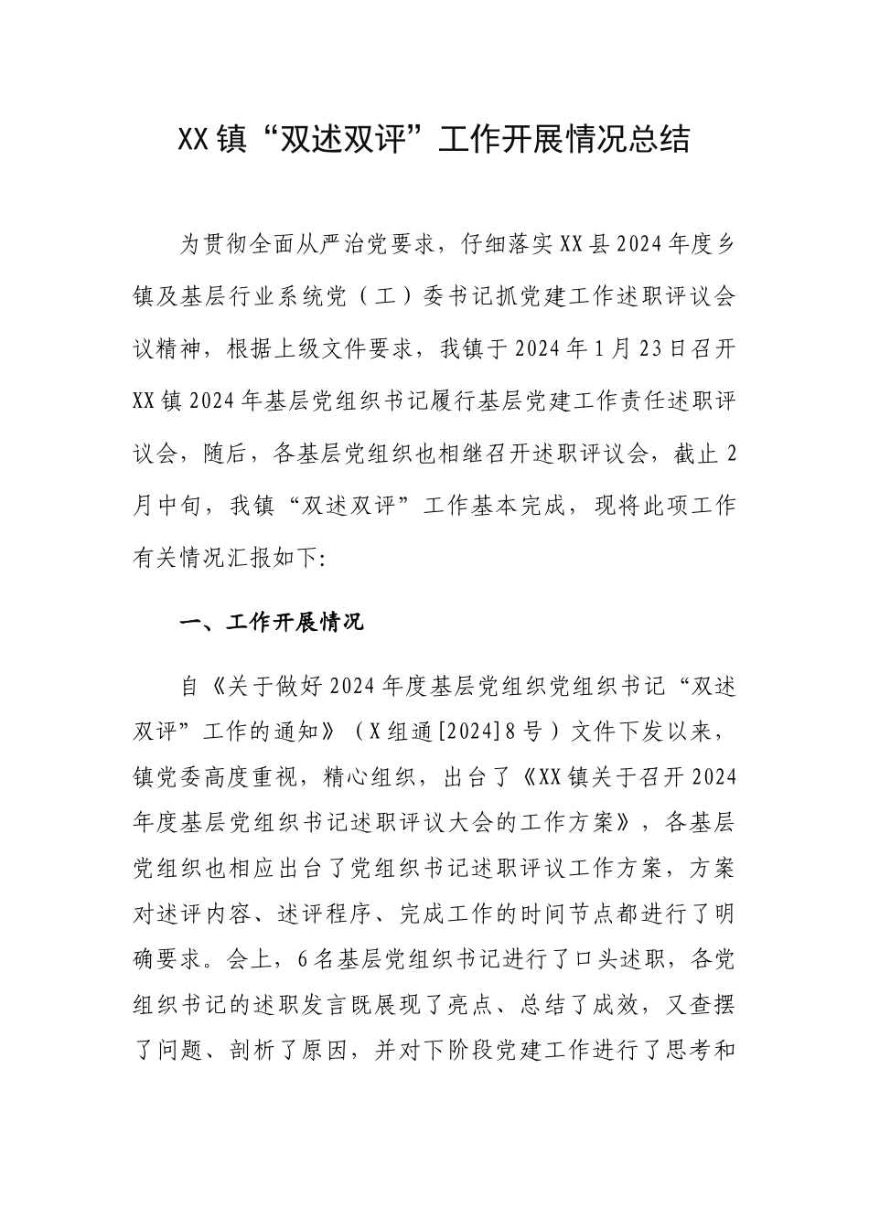 “双述双评”工作开展情况总结_第1页