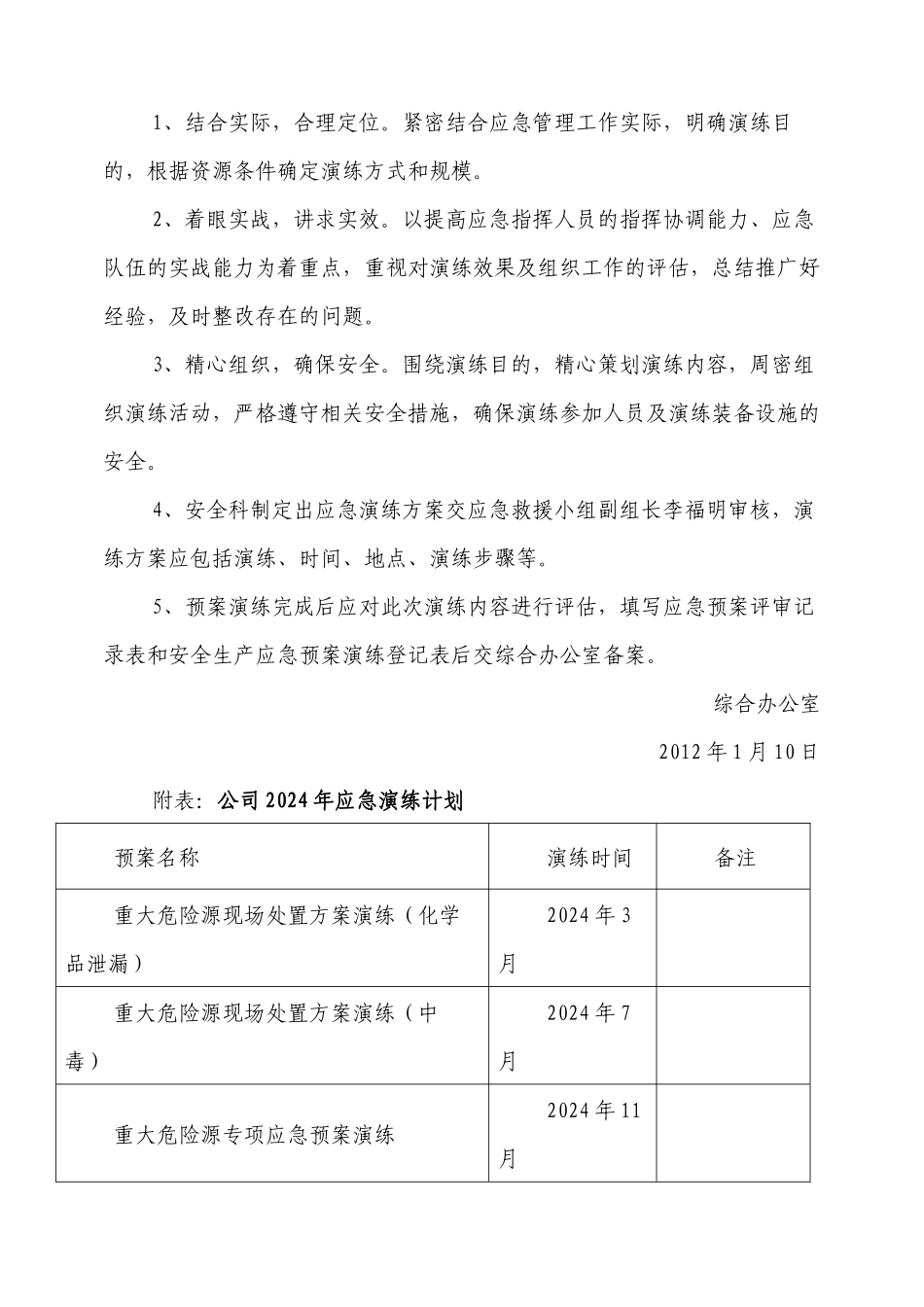【2024年整理】重大危险源事故应急救援预案演练_第2页