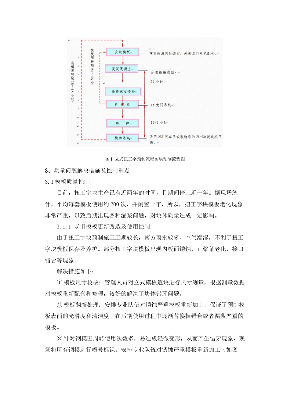 【3】立式扭工字块预制通病防治措施研究_第2页