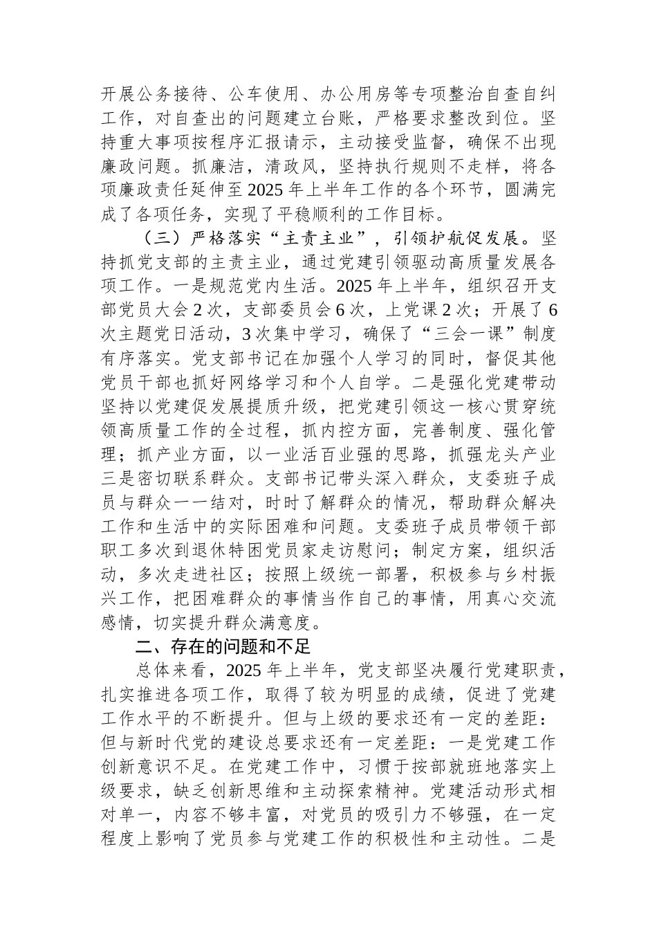 2025年上半年党支部工作总结暨下半年工作计划_第3页