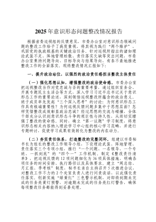 2025年意识形态问题整改情况报告
