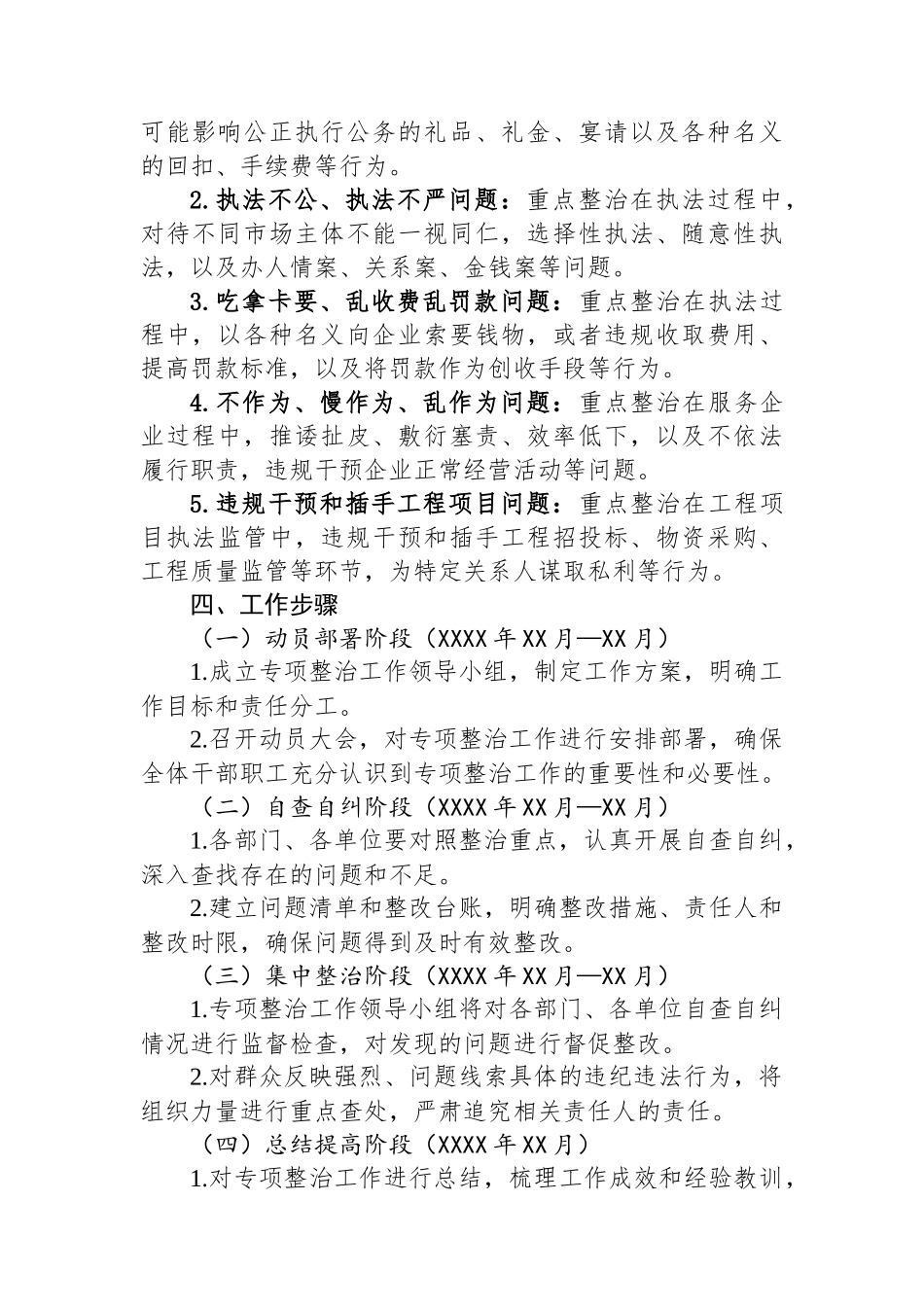 某某市综合执法系统营商环境领域不正之风和腐败问题专项整治工作方案_第2页