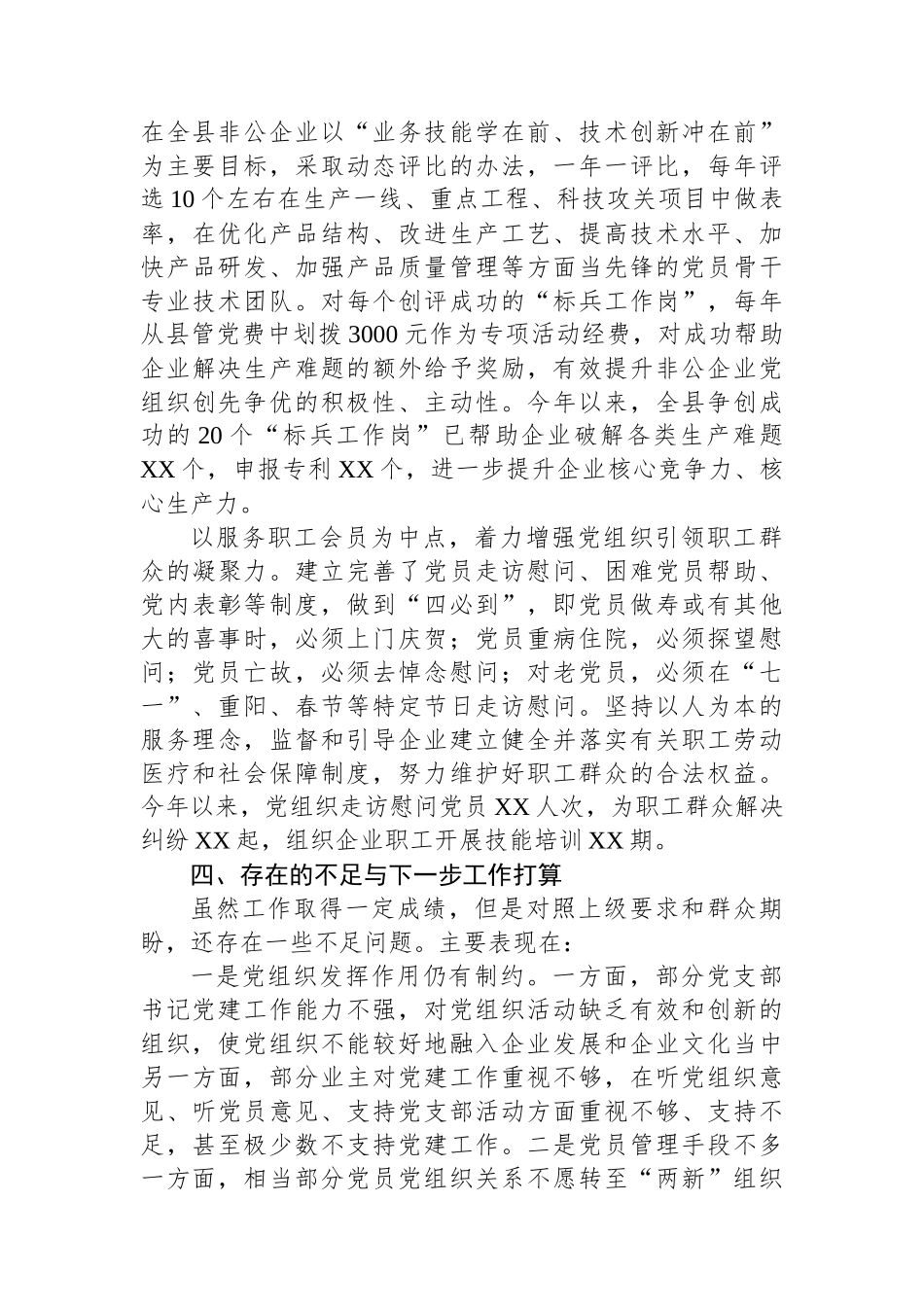 XX县委“两新”工委上半年工作总结_第3页