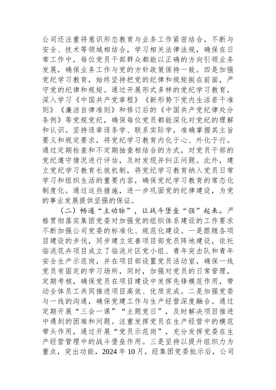 国企落实全面从严治党主体责任工作情况报告_第2页