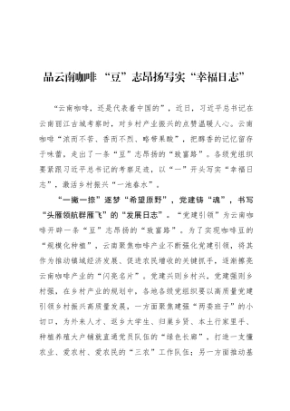 品云南咖啡 “豆”志昂扬写实“幸福日志”