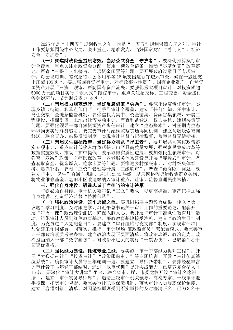 市委副书记在2025年第1次县委审计委员会会议上的讲话_第2页