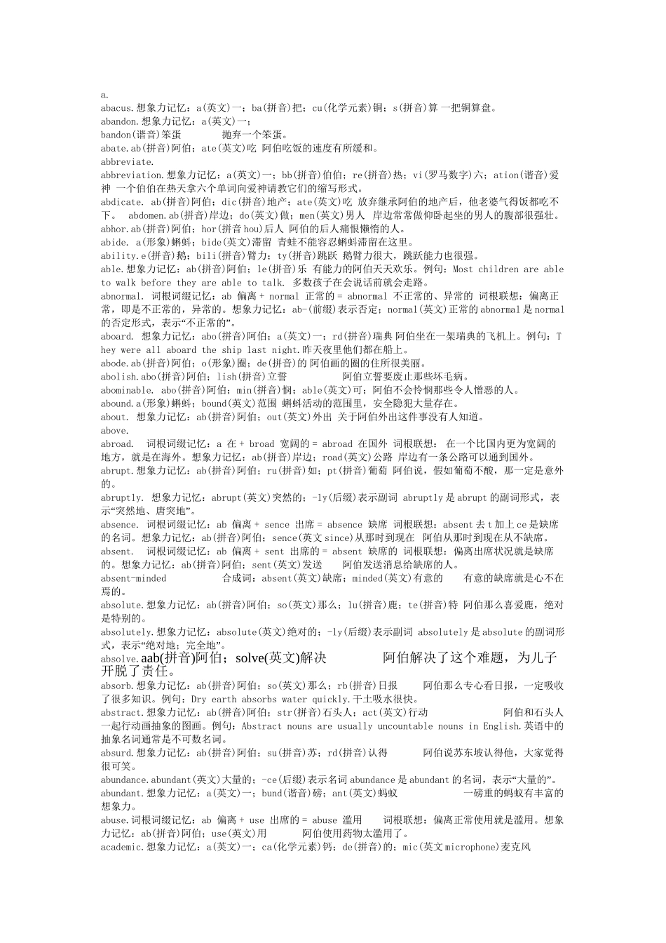 万词右脑光速图形图像记单词-最符合中国人习惯之方法a_第1页
