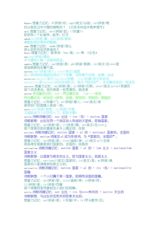 万词右脑光速图形图像记单词-最符合中国人习惯之方法n