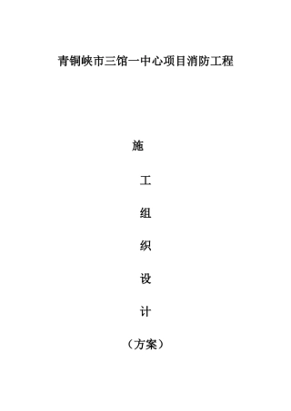 三馆一中心项目消防专项施工方案