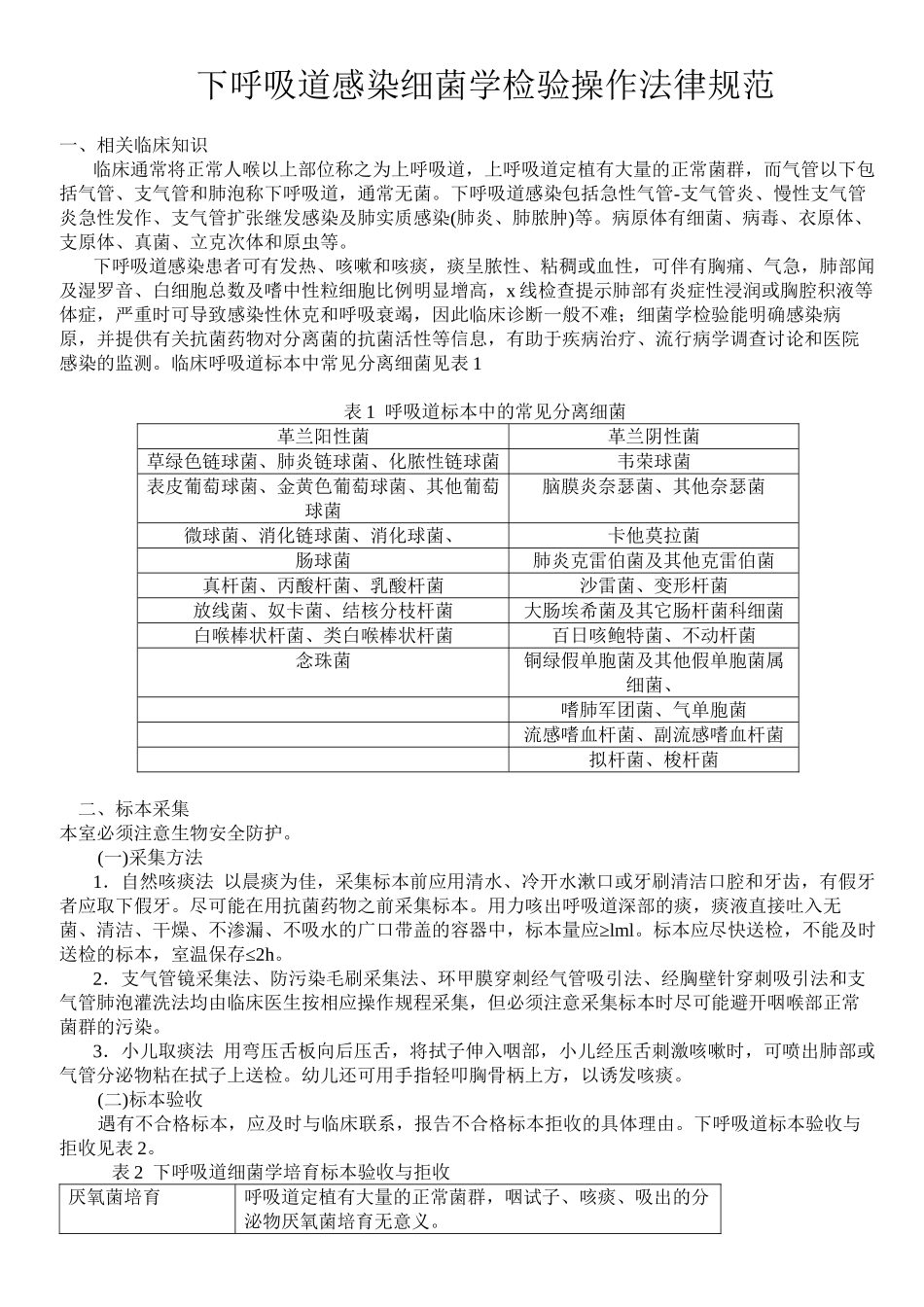下呼吸道感染细菌学检验操作规范_第1页